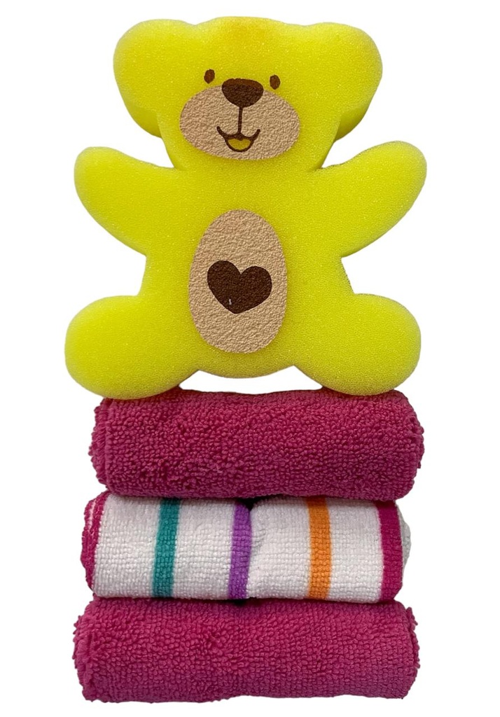 Esponja Basic Baby Oso Con Toallitas 