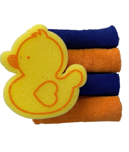 Esponja Basic Baby Patito Con Toallitas