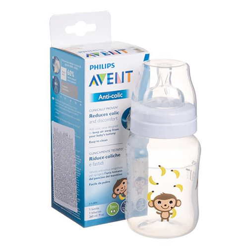 Biberón 9oz Avent Philips Clásico Mono  