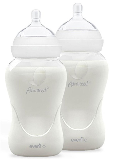 Paquete 2 biberones evenflo Bold blanco  