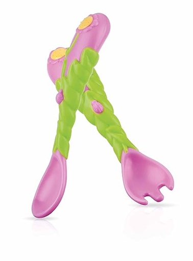 Cuchara y Tenedor Nuby Flower Child